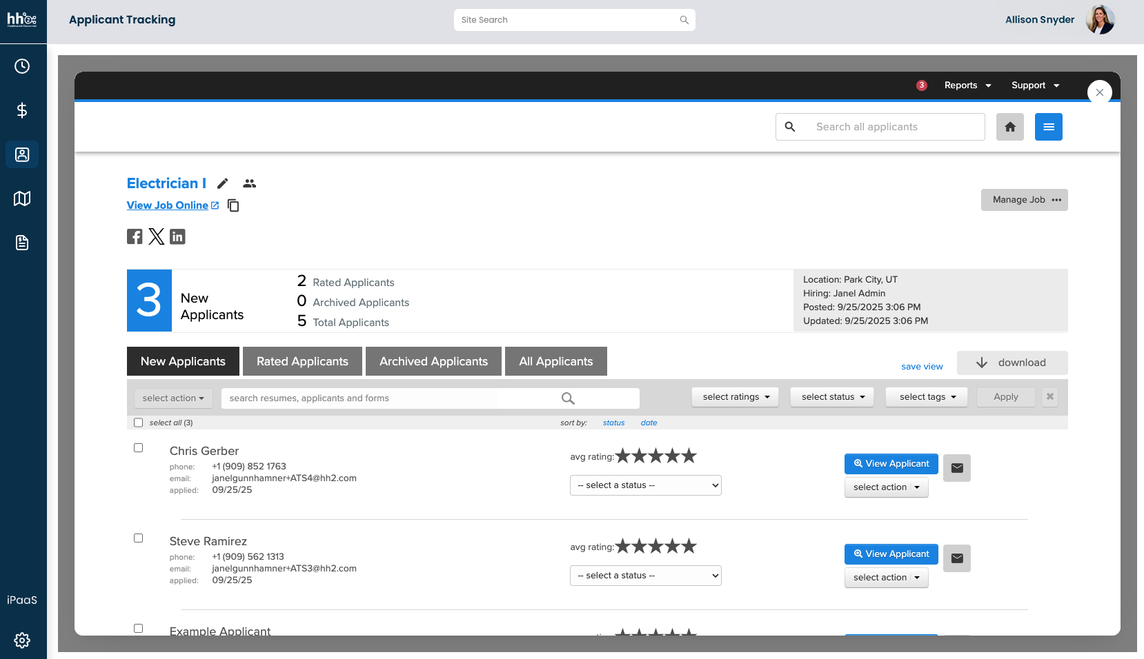 Applicant Tracking 3 Applicant Tracking 3