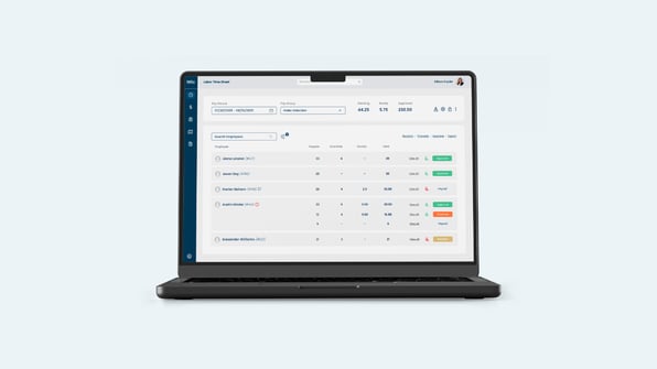hh2 Labor Time Sheet Desktop View
