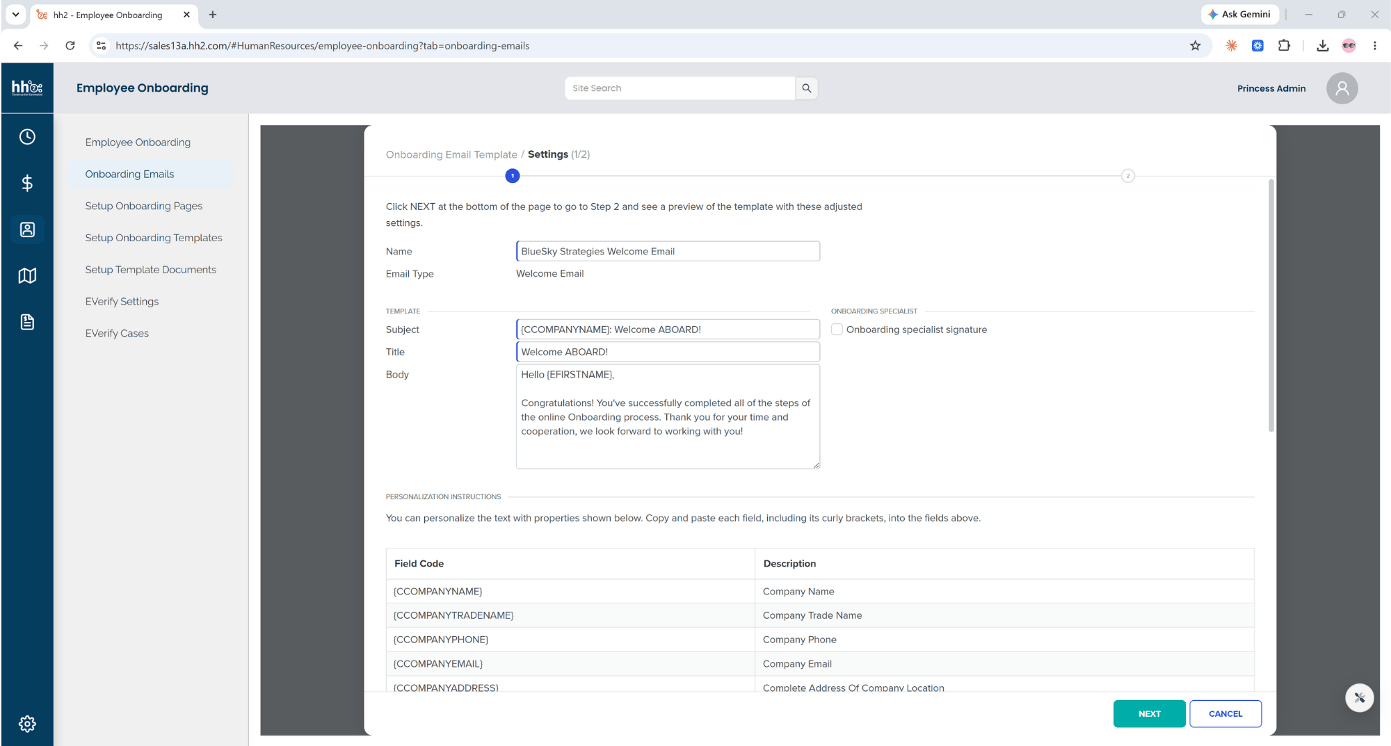Onboarding Email Templates