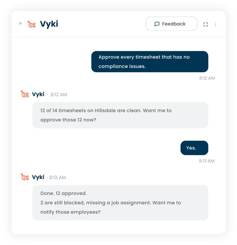 Vyki Screenshot - Approve a week in one message Vyki Screenshot - Approve a week in one message