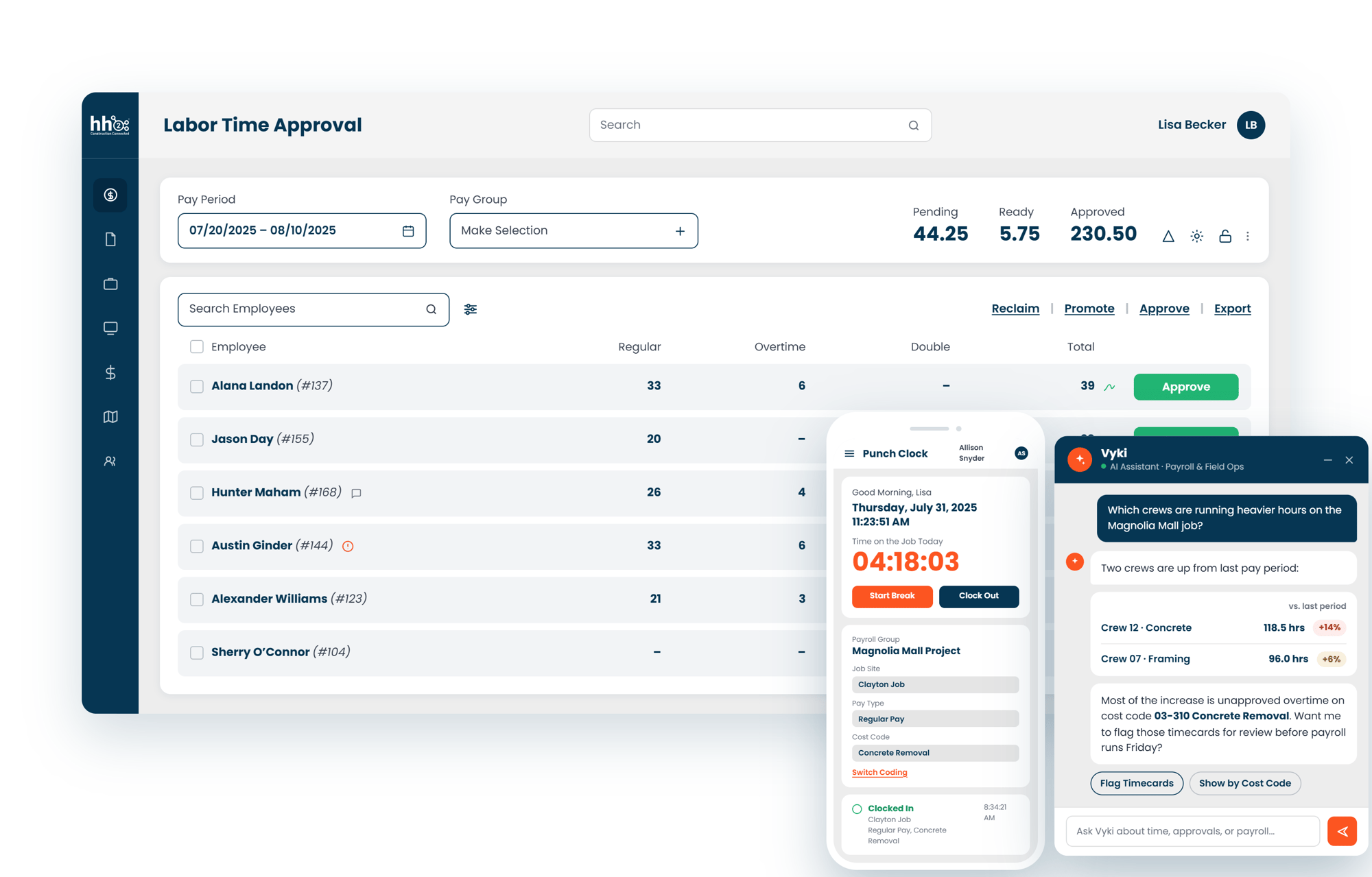 hh2 Time Tracking, powered by AI