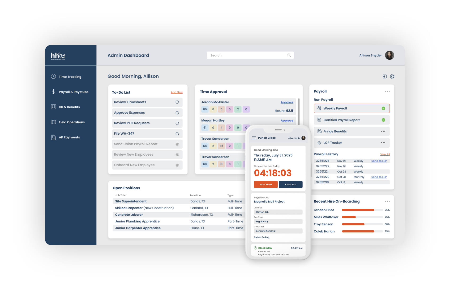 Your payroll automation dashboard Your payroll automation dashboard